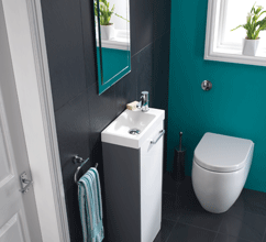 Designer Washroom - Solo Anthracite & White